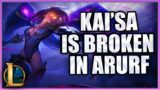 Kai'Sa is BROKEN in ARURF (League Of Legends Kai'Sa Gameplay)