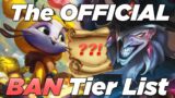 The OFFICIAL League of Legends BAN Tier List | GX