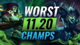 10 WORST Champions YOU SHOULD AVOID Going Into Patch 11.20 – League of Legends Predictions
