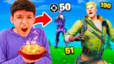 13 Year Old Eats Worlds Spiciest Noodles For Every Elimination In Fortnite!