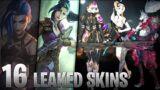 16 LEAKED SKINS – Arcane Jinx Vi Caitlyn Jayce – Lux & Yasuo Concepts – League of Legends