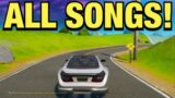 ALL Fortnite Car RADIO STATION SONGS! (Fortnite Cars Radio)