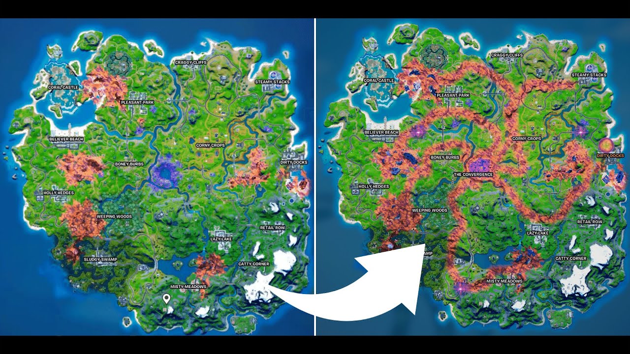 All Corruption Levels in Fortnite Chapter 2 Season 8 (Map Evolution to ...