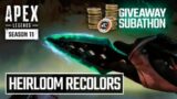 Apex Legends Heirloom Recolors and Skins + Free Coin Giveaway