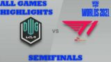 DK vs T1 HIGHLIGHTS | ALL GAMES | Semifinals Day 1 | Worlds 2021