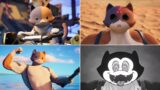 Evolution of Meowscles in Fortnite Trailers, Shorts & Cutscenes