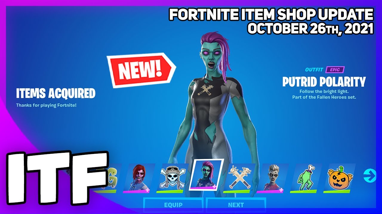 Fortnite Item Shop *NEW* ZOMBIE SUPERHERO SKINS! [October 26th, 2021