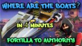 Fortnite: Where Are The Boats??? – Drive Boat From Fortilla To The Authority In Less Than 4 Minutes!