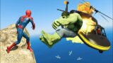 GTA V Funny Ragdolls | SPIDERMAN & Hulk Jumps/Fails Compilation #17 (Funny Moments)