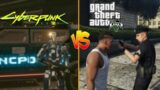 GTA V vs. Cyberpunk 2077 – Punching a Cop in the face