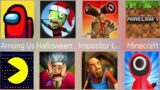 Halloween Sniper,Minecraft,Scary Stranger,The Squid Game,Among Us,PACMAN,Prankster,Impostor Legends