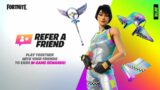 How To Get The RAINBOW RACER SKIN For FREE! (Fortnite Refer A Friend Program With FREE Rewards)