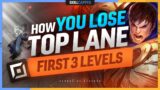 How You Lose Top Lane in the First 3 Levels – League of Legends Guide
