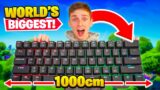 I Played Fortnite on the World’s BIGGEST Keyboard and WON
