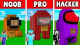 Minecraft NOOB vs PRO vs HACKER : AMONG US BASE BUILD in Minecraft! Animation!