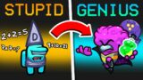 *NEW* STUPID to GENIUS IMPOSTER ROLE in Among Us?! (Funny Mod)