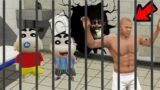 Shinchan, Pinchan And Franklin Try To Escape Prison in GTA 5