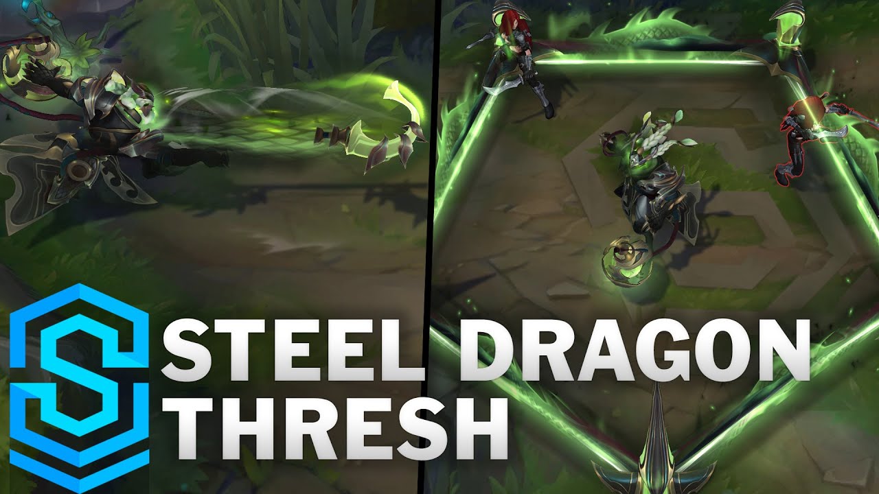 Steel Dragon Thresh Skin Spotlight PreRelease League of Legends Game videos