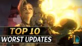 Top 10 Worst Updates of ALL TIME | League of Legends
