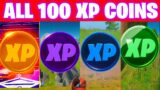 All 100 XP COINS LOCATIONS IN FORTNITE SEASON 4 Chapter 2 (WEEK 1-10)