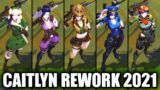 All Caitlyn Skins Spotlight Rework 2021 (League of Legends)