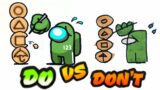 DOs vs DON'Ts How to Draw Among Us "Squid Game dalgona challenge" Drawing Challenge Compilation!