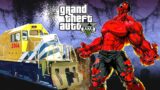 GTA 5 : MONSTER RED HULK vs TRAIN || GTA V GAMEPLAY hulk || gta 5 in hindi