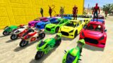 GTA V Stunt Car Racing Compilation on Super Cars, Off Road Jeeps, Boats With Angry Trevor and Friend