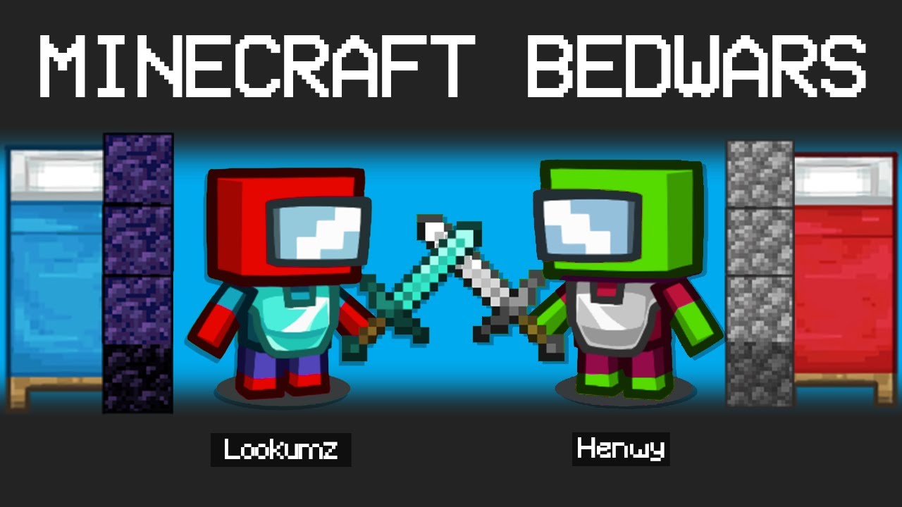 I Added MINECRAFT BEDWARS MOD in AMONG US! (RED vs BLUE) Game videos