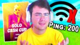 I Played the SOLO Cash Cup on 200 PING… (Fortnite Competitive – Full Tournament)