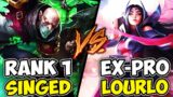 RANK 1 SINGED VS. EX PRO TOP LANER LOURLO!! – League of Legends