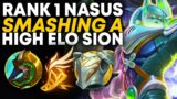 Rank 1 Nasus Smashing High Elo Sion Toplane! | Carnarius | League of Legends