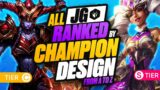 The Ultimate JUNGLE Champion DESIGN TIER LIST From A-Z! | League of Legends Season 12 Best Junglers