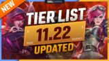 UPDATED TIER LIST for PATCH 11.22 – League of Legends