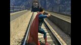 super man finally stop the train in GTA V  #shorts #youtubeshorts #shortsvideo