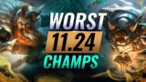 10 WORST Champions YOU SHOULD AVOID Going Into Patch 11.24 – League of Legends Predictions