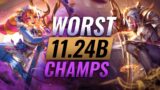 10 WORST Champions YOU SHOULD AVOID Going Into Patch 11.24b – League of Legends Predictions