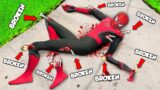 Breaking EVERY BONE As SPIDERMAN In GTA 5! (Mods)