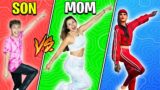 FORTNITE DANCES in REAL LIFE!! (SON vs MOM)