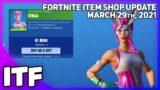Fortnite Item Shop STELLA IS BACK + UPDATE TOMORROW!  [March 29th, 2021] (Fortnite Battle Royale)