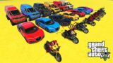 GTA V Double Mega Stunt Car Race Challenge With Trevor and Friends on OFF Road, Super Cars