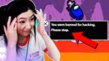 I GOT BANNED FOR HACKING IN AMONG US… ft. DisguisedToast, Sykkuno, Valkyrae