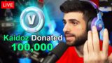 Killing Streamers Then Donating 100,000 VBucks (Fortnite)