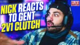 NICKMERCS REACTS TO G2 GENT INSANE 2V1 CLUTCH AGAINST PRO TEAM | APEX LEGENDS DAILY HIGHLIGHTS