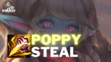 POPPY CRAZY SMITE STEAL MUST WATCH! VIRAL POPPY OUTPLAY league of legends