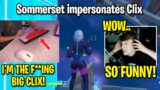 Sommerset impersonates Clix! (first ever handcam on Fortnite)