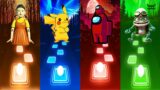 Squid Game VS Among US VS Pikachu VS Crazy Frog – Tiles Hop EDM RUSH!