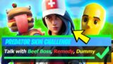 Talk with Beef Boss, Remedy, and Dummy Locations – Fortnite Predator Challenges