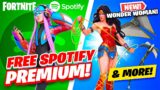 Wonder Woman SKIN LEAK | Fortnite FREE Spotify | NEW Batman & Catwoman SKINS! | Deathstroke GLIDER!