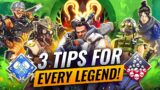 3 TIPS FOR EVERY LEGEND! (Apex Legends Legend Guide, Tips, and Tricks to Help Pick Your Main)